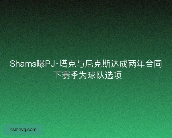 Shams曝PJ·塔克与尼克斯达成两年合同 下赛季为球队选项